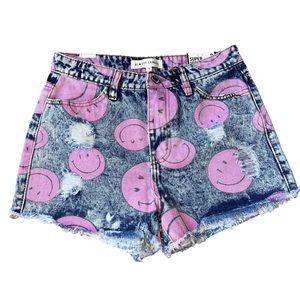Almost Famous Smiley Face Shorts